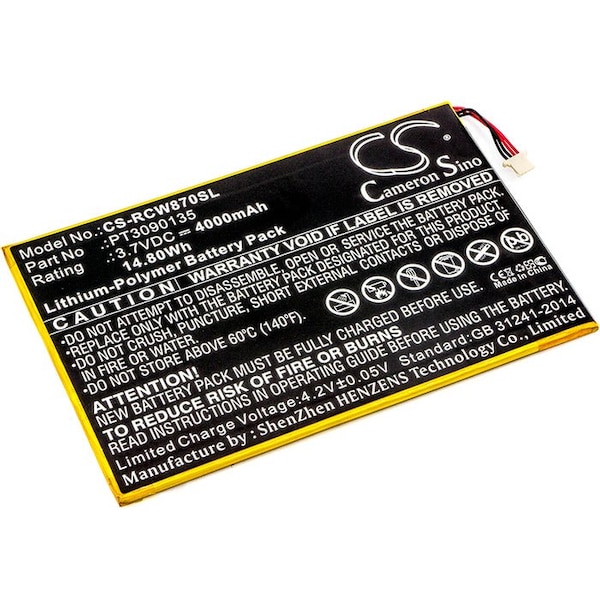 Bsc Preferred RCA Maven Pro RCT6303W87 RCT6303W87DK RCT6513W87M Viking Pro Tablet Repl. Battery CS-RCW870SL - main